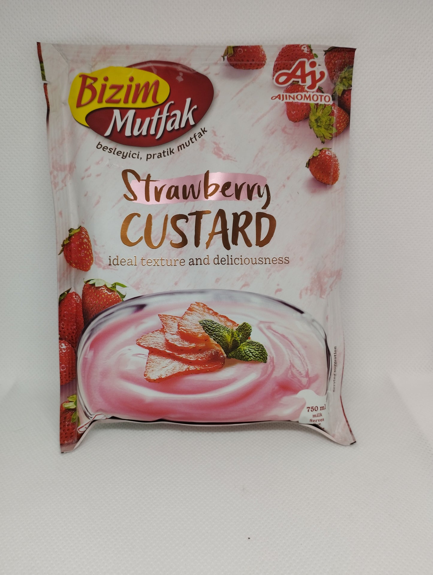 Bizim Mutfak Strawberry Custard Powder Excellent Test 220 gm pouch