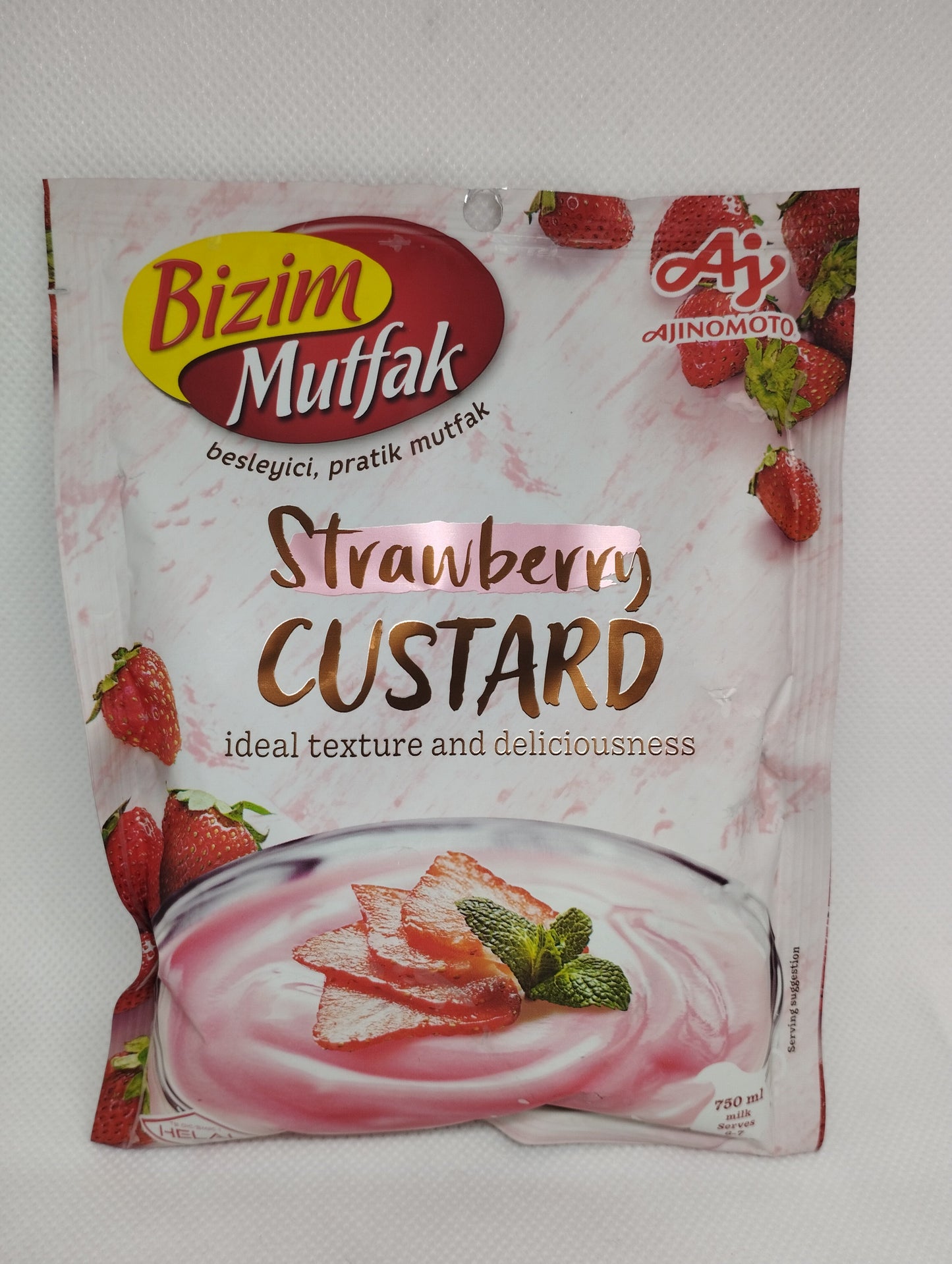 Bizim Mutfak Strawberry Custard Powder Excellent Test 220 gm pouch