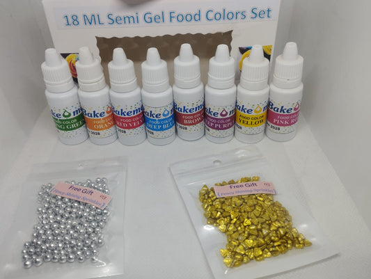 18 ML Semi-Gel Food Colors Set Bright Colors Use for Multiple Purposes in Baking etc. Ramzan Offer